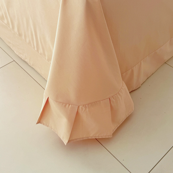 91家纺网 家纺一手货源 找家纺 2025新款13376宽幅全棉印花单床单系列可定制 柿如意-桔