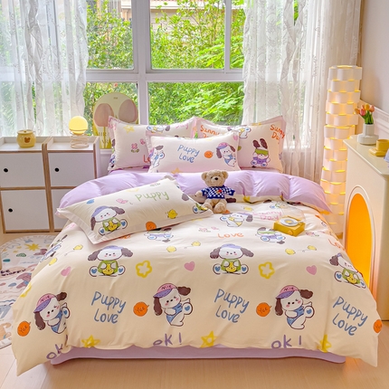 91家纺网 家纺一手货源 找家纺 （总）2023-2024新款13070全棉好卖花型套件系列-四件套