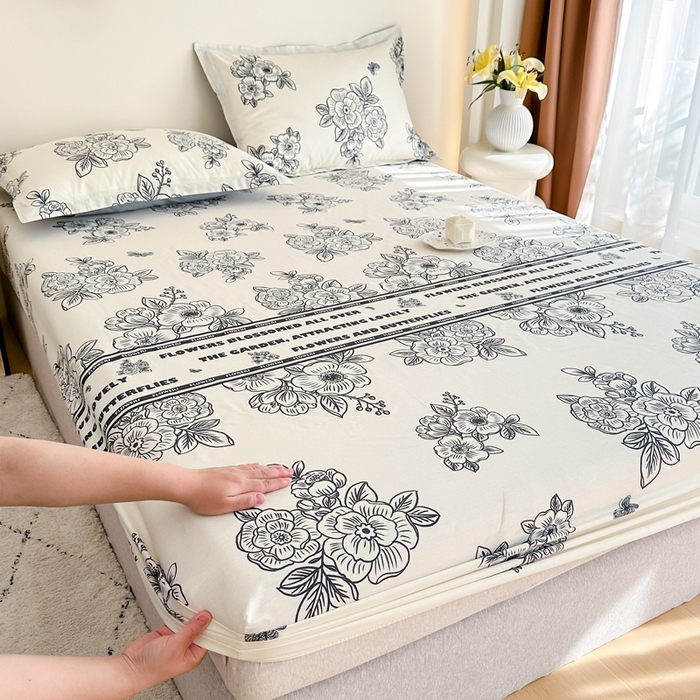 91家纺网 家纺一手货源 找家纺 天之爱 2026新款全棉印花单床笠 安曼【床笠】