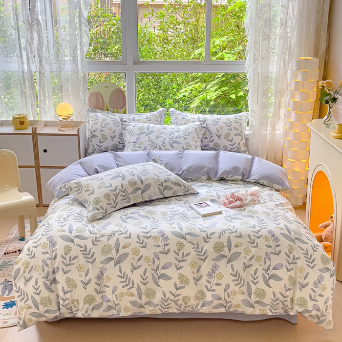 91家纺网 家纺一手货源 找家纺 2023-2024新款13070全棉好卖花型套件系列-单被套 诗情画意