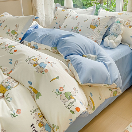 91家纺网 家纺一手货源 找家纺 （总）2023-2024新款13070全棉好卖花型套件系列-单被套