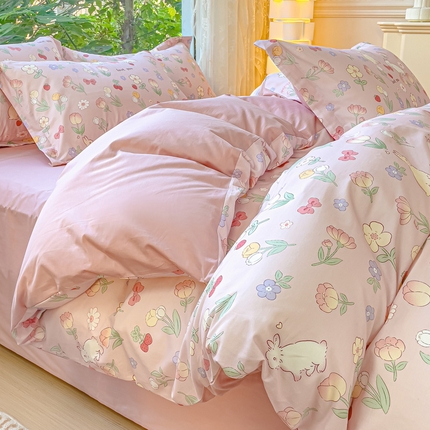 91家纺网 家纺一手货源 找家纺 （总）2023-2024新款13070全棉好卖花型套件系列-单被套