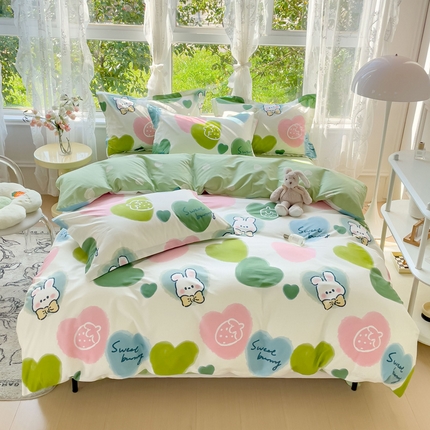 2023-2024新款13070全棉好卖花型套件系列-四件套 心心念念