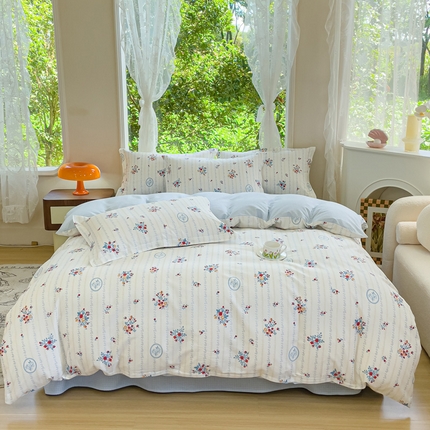 91家纺网 家纺一手货源 找家纺 （总）2023-2024新款13070全棉好卖花型套件系列-四件套