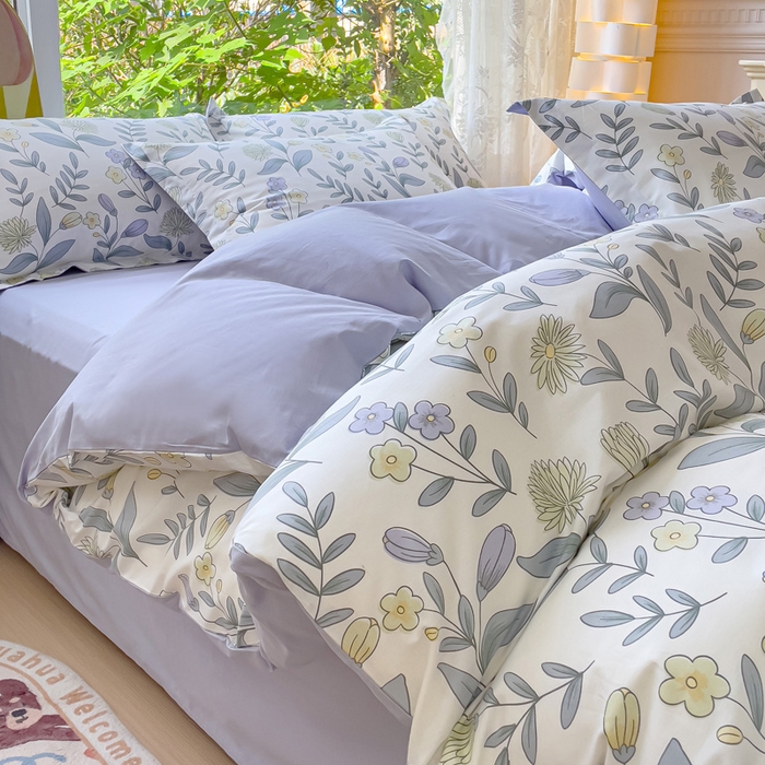 91家纺网 家纺一手货源 找家纺 2023-2024新款13070全棉好卖花型套件系列-四件套 诗情画意