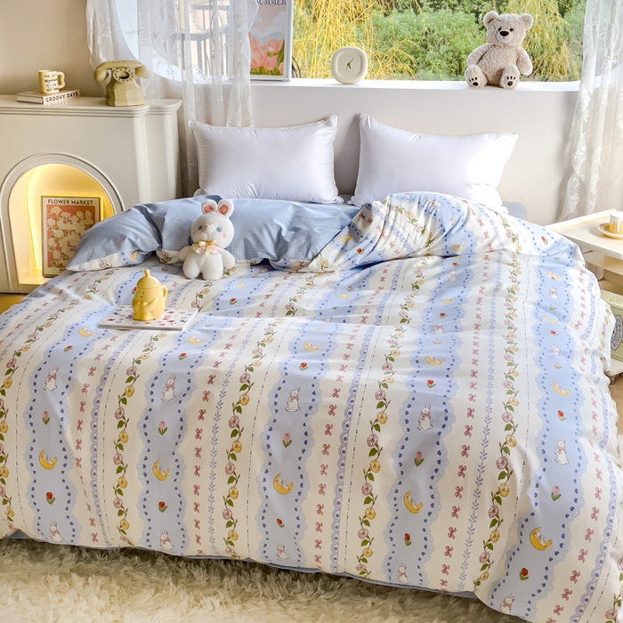 91家纺网 家纺一手货源 找家纺 2023-2024新款13070全棉好卖花型套件系列-单被套 梨园花香