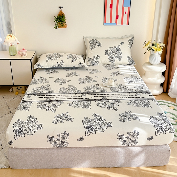 91家纺网 家纺一手货源 找家纺 天之爱 2026新款全棉印花单床笠 安曼【床笠】