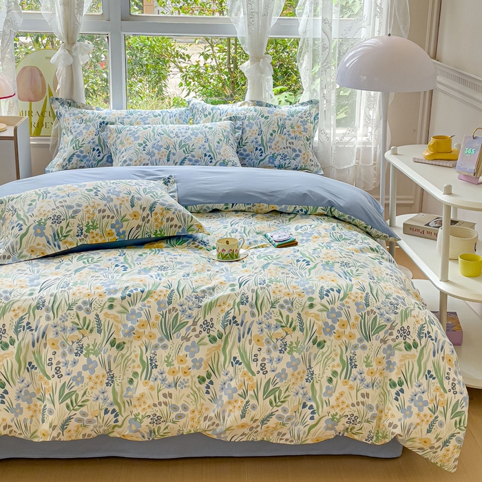 91家纺网 家纺一手货源 找家纺 2023-2024新款13070全棉好卖花型套件系列-单被套 踏青