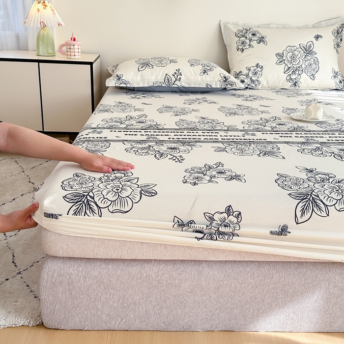 91家纺网 家纺一手货源 找家纺 天之爱 2026新款全棉印花单床笠 安曼【床笠】