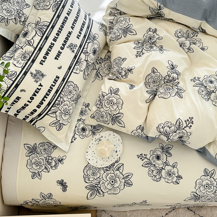 91家纺网 家纺一手货源 找家纺 天之爱 2026新款全棉印花四件套 安曼