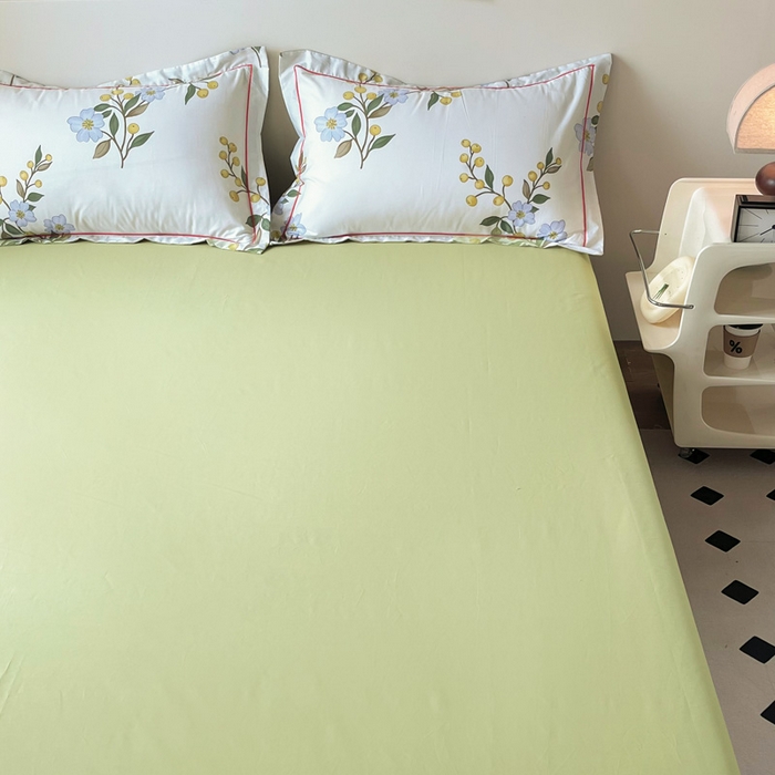 91家纺网 家纺一手货源 找家纺 2025新款13376宽幅全棉印花单床单系列可定制 春日遐想