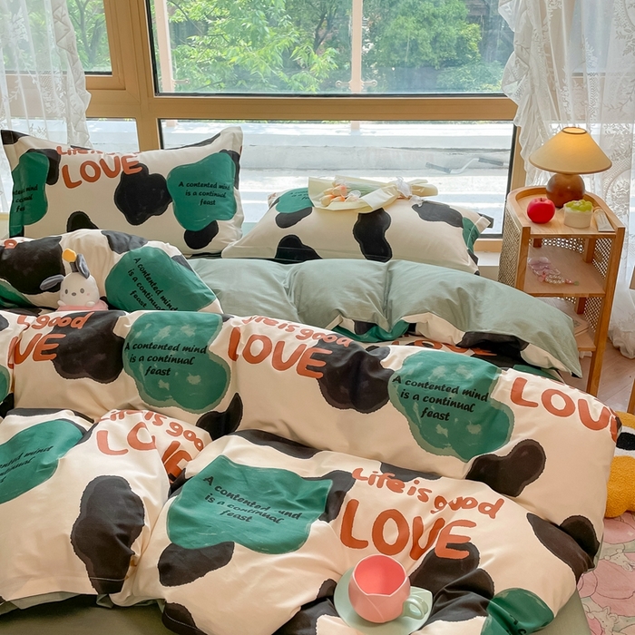 91家纺网 家纺一手货源 找家纺 2023-2024新款13070全棉好卖花型套件系列-单床单 蜗居