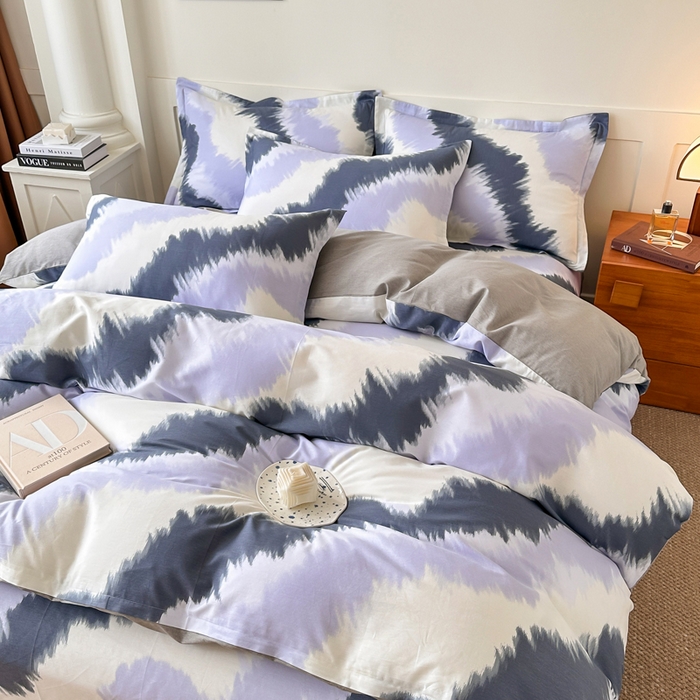 91家纺网 家纺一手货源 找家纺 天之爱 2025新款全棉印花四件套辛尼迪