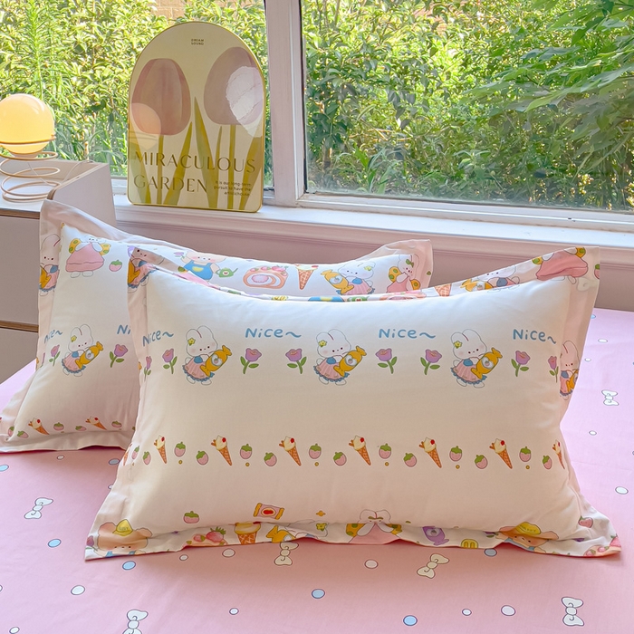 91家纺网 家纺一手货源 找家纺 2023-2024新款13070全棉好卖花型套件系列-单枕套 糖水日记