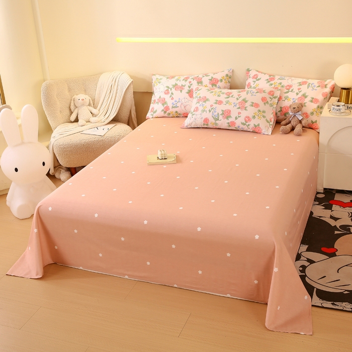 91家纺网 家纺一手货源 找家纺 2023-2024新款13070全棉好卖花型套件系列-单床单 微洛花园