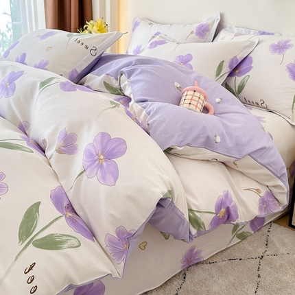 91家纺网 家纺一手货源 找家纺 （总）天之爱 2025新款全棉印花四件套