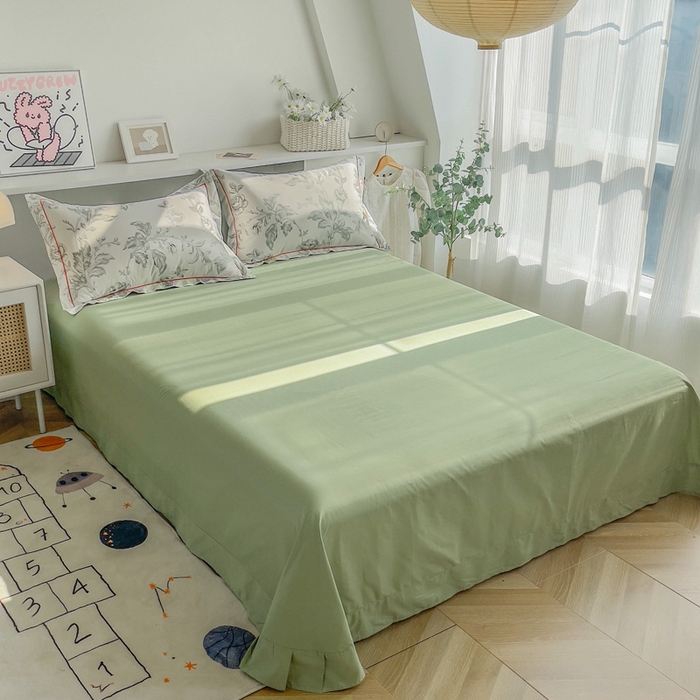 91家纺网 家纺一手货源 找家纺 2025新款13376宽幅全棉印花单床单系列可定制 知意