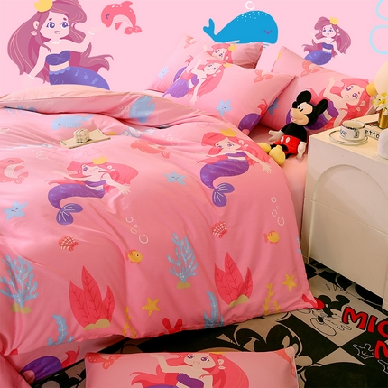 2023-2024新款13070全棉好卖花型套件系列-单床笠 小美人鱼