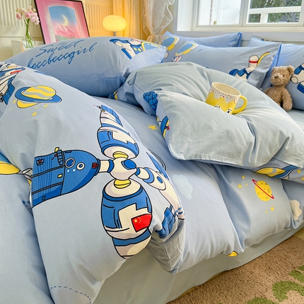 91家纺网 家纺一手货源 找家纺 （总）2023-2024新款13070全棉好卖花型套件系列-单床笠