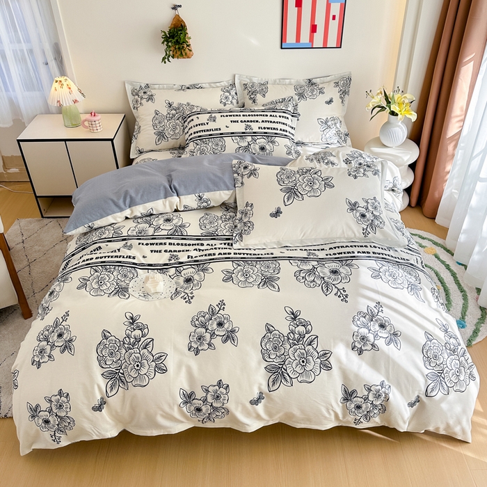 91家纺网 家纺一手货源 找家纺 天之爱 2026新款全棉印花四件套 安曼