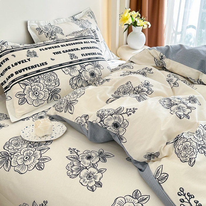 91家纺网 家纺一手货源 找家纺 天之爱 2026新款全棉印花四件套 安曼