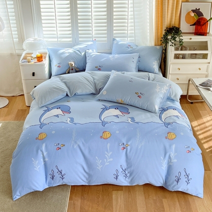 91家纺网 家纺一手货源 找家纺 （总）2023-2024新款13070全棉好卖花型套件系列-四件套