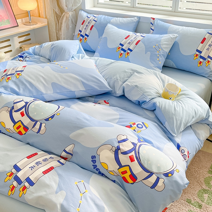 91家纺网 家纺一手货源 找家纺 2023-2024新款13070全棉好卖花型套件系列-单被套 星际穿越