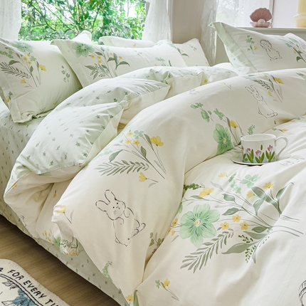 91家纺网 家纺一手货源 找家纺 （总）2023-2024新款13070全棉好卖花型套件系列-单被套