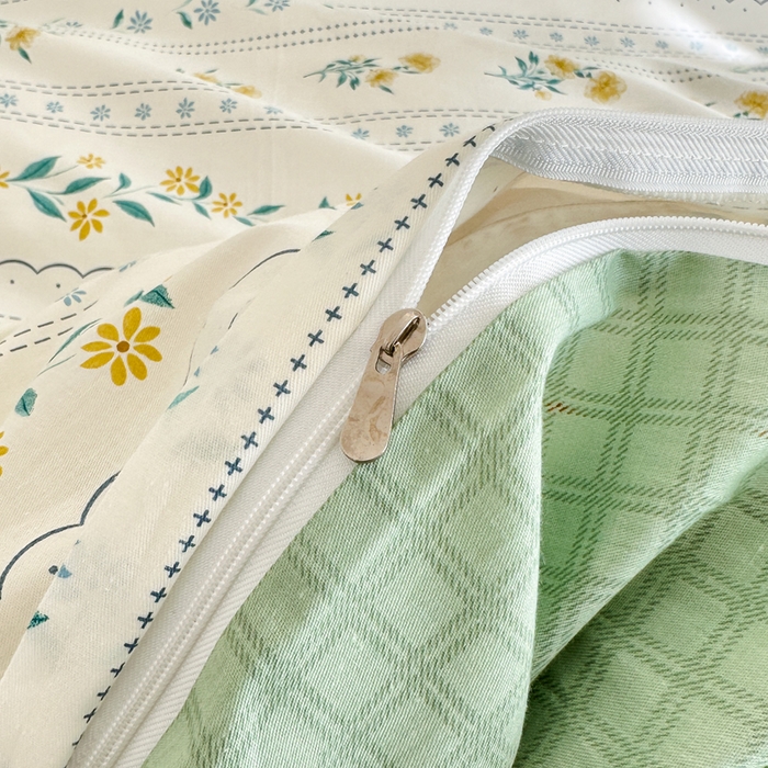 91家纺网 家纺一手货源 找家纺 天之爱 2025新款全棉印花四件套 花语初晴