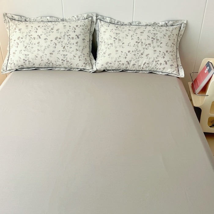 91家纺网 家纺一手货源 找家纺 2025新款13376宽幅全棉印花单床单系列可定制 夜来香-灰