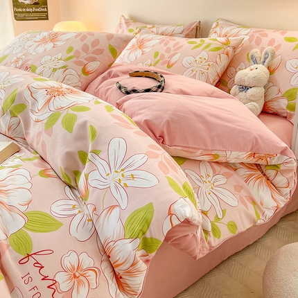 91家纺网 家纺一手货源 找家纺 （总）2023-2024新款13070全棉好卖花型套件系列-单被套