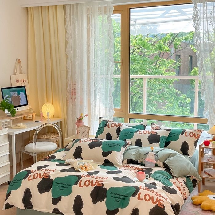 91家纺网 家纺一手货源 找家纺 2023-2024新款13070全棉好卖花型套件系列-单被套 蜗居