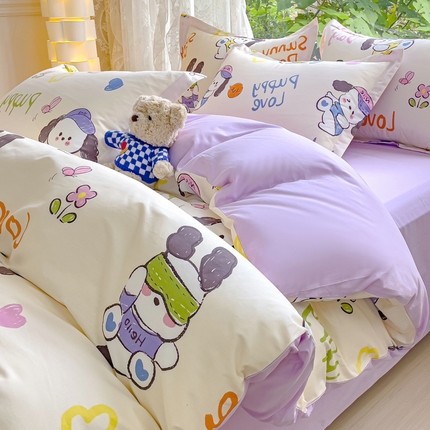 91家纺网 家纺一手货源 找家纺 （总）2023-2024新款13070全棉好卖花型套件系列-单被套