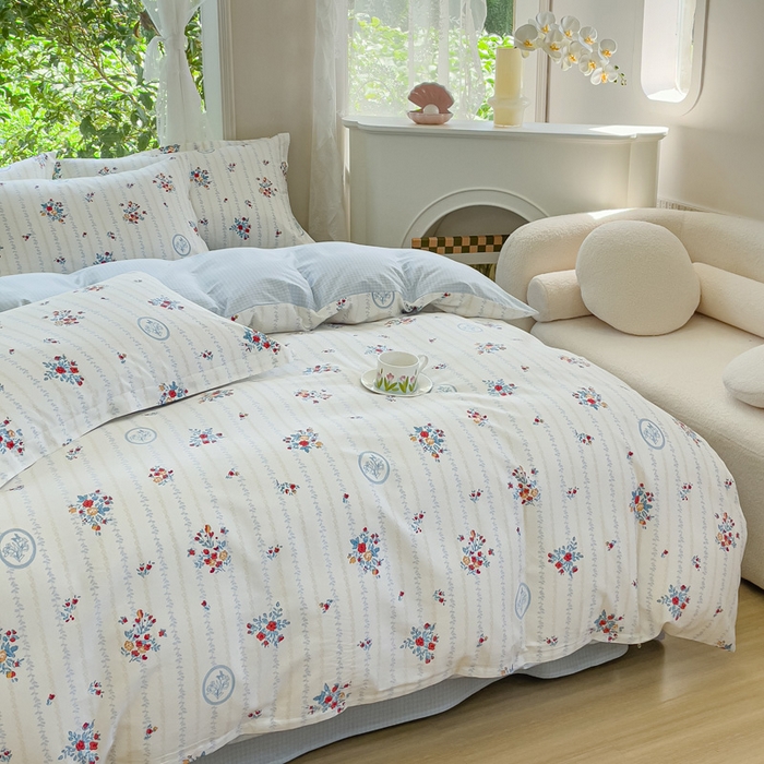 91家纺网 家纺一手货源 找家纺 2023-2024新款13070全棉好卖花型套件系列-单床笠 伯爵夫人