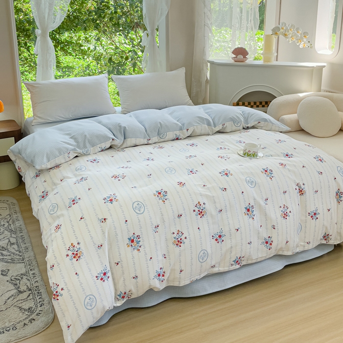 91家纺网 家纺一手货源 找家纺 2023-2024新款13070全棉好卖花型套件系列-单床笠 伯爵夫人