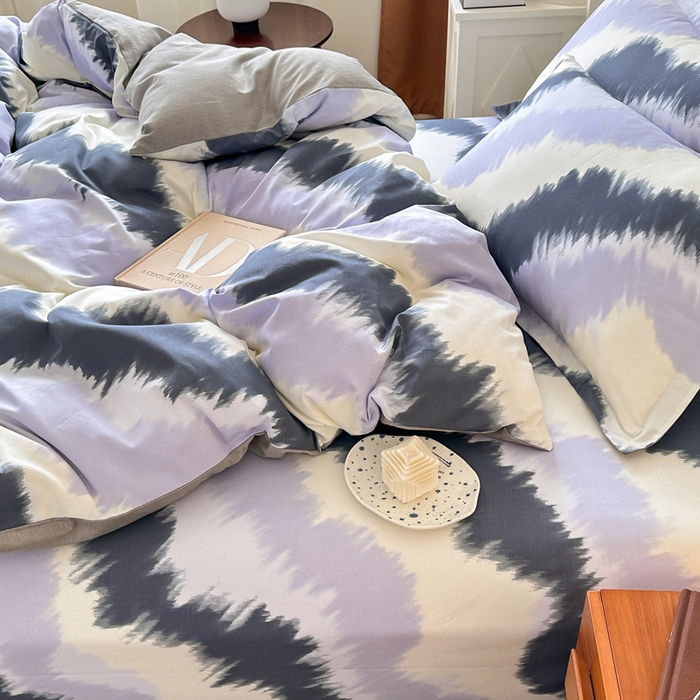 91家纺网 家纺一手货源 找家纺 天之爱 2025新款全棉印花四件套辛尼迪