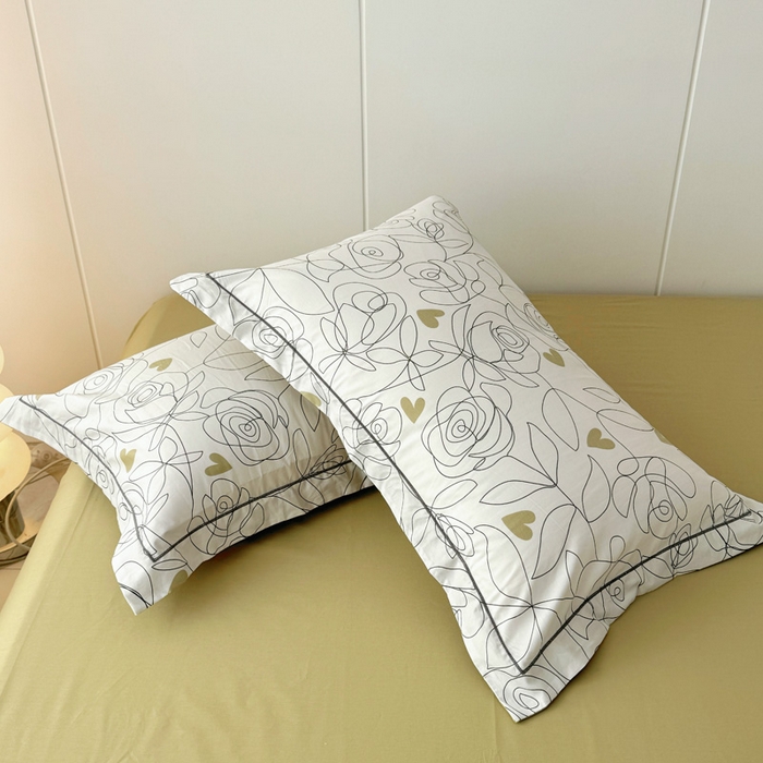 91家纺网 家纺一手货源 找家纺 2025新款13376宽幅全棉印花单枕套系列（有单品可定制） 玫瑰爱情