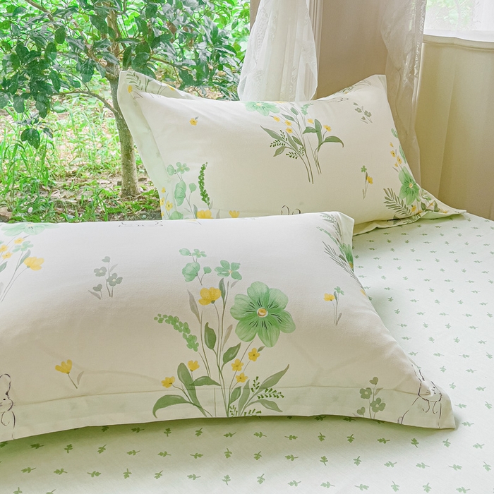 91家纺网 家纺一手货源 找家纺 2023-2024新款13070全棉好卖花型套件系列-单枕套 花信子