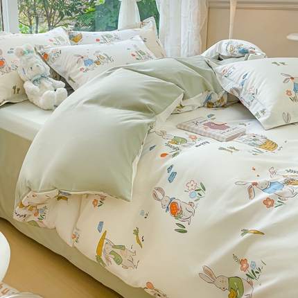 91家纺网 家纺一手货源 找家纺 （总）2023-2024新款13070全棉好卖花型套件系列-单被套