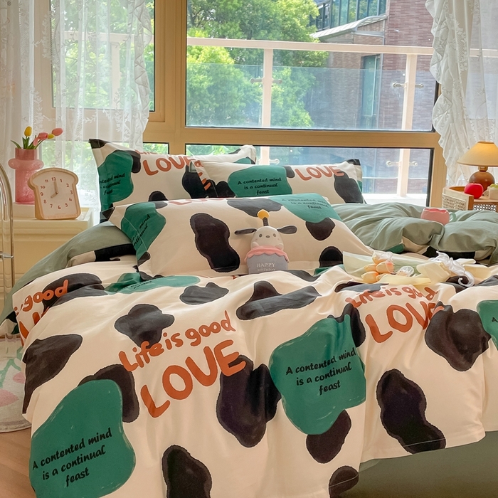 91家纺网 家纺一手货源 找家纺 2023-2024新款13070全棉好卖花型套件系列-单床笠 蜗居