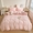 91家纺网 家纺一手货源 找家纺 妖妖家纺 2025新款水洗云朵棉纯色四件套 蜜桃粉