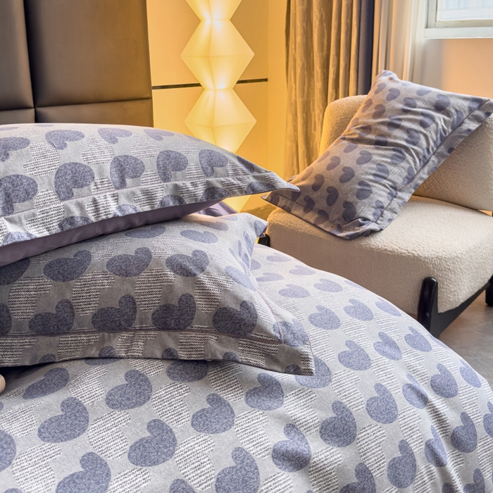 91家纺网 家纺一手货源 找家纺 优品阁 2024新款亲肤舒适全棉磨毛四件套学生三件套系列 吾心安