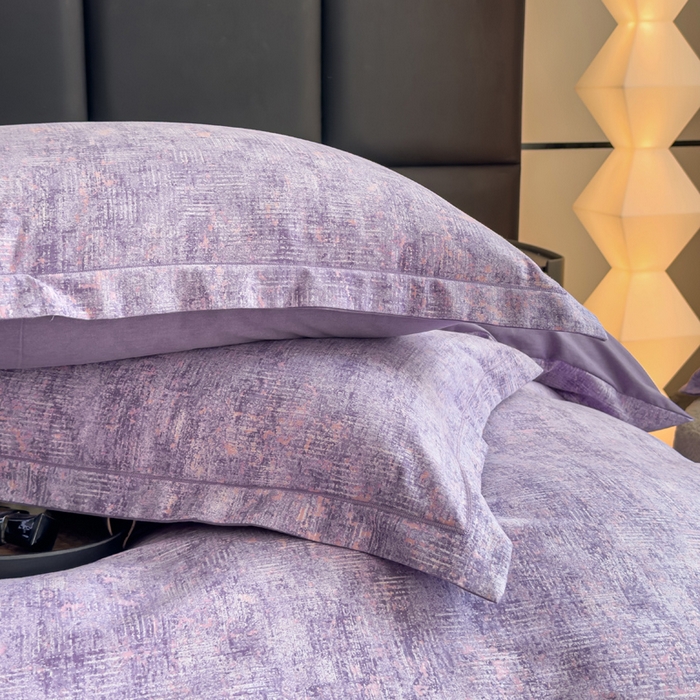 91家纺网 家纺一手货源 找家纺 优品阁 2024新款亲肤舒适全棉磨毛四件套学生三件套系列 嘉柏俪紫