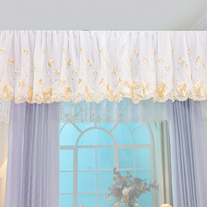 91家纺网 家纺一手货源 找家纺 艾晶美家纺有限公司 2025新款坐式刺绣床帘蚊帐 梦雅灰