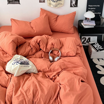 91家纺网 家纺一手货源 找家纺 （总）优承佳生活馆 2025新款ins风纯色水洗m四件套