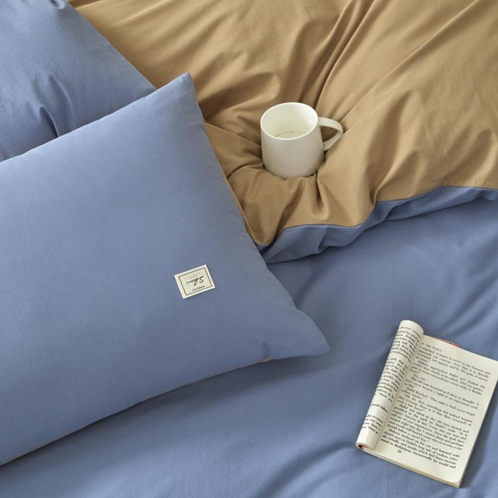 91家纺网 家纺一手货源 找家纺 （总）ab家纺 2025新款色织全棉40支水洗棉四件套--双拼第二组