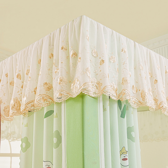 91家纺网 家纺一手货源 找家纺 艾晶美家纺有限公司 2025新款坐式刺绣床帘蚊帐 顽皮熊猫