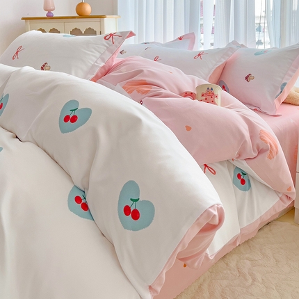 91家纺网 家纺一手货源 找家纺 （总）梦卓家纺 2025新款小清新植物羊绒印花单被套