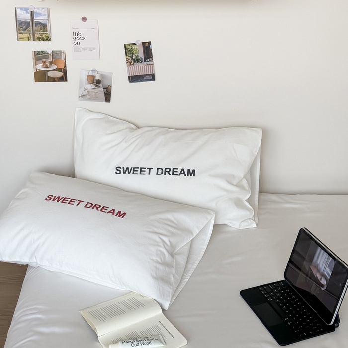 91家纺网 家纺一手货源 找家纺 （总）艾沁家纺 2025新款全棉纯棉水洗棉数码印花字母枕套