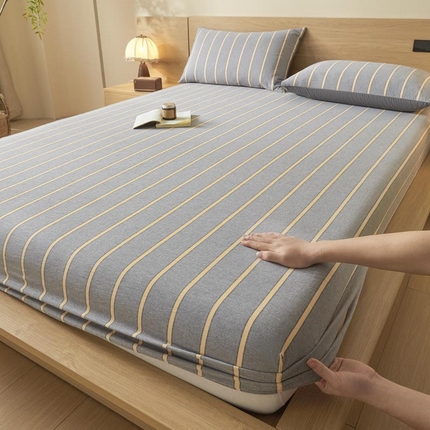 （总）ab家纺 2025新款简约色织水洗棉床笠